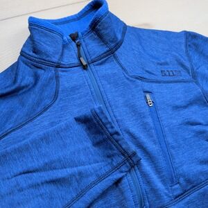 5.11 Tactical Sweater Mens Medium Blue Recon Half Zip Fleece Performance Stretch